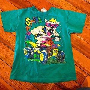 Vintage kids tshirt sea bell beach network